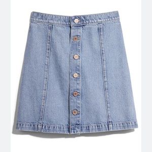 Express Karlie Kloss button front denim skirt